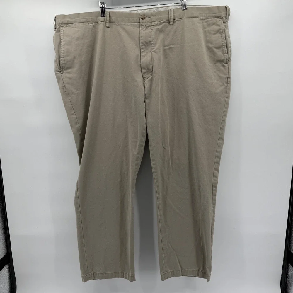 Polo Ralph Lauren Chino Pants Mens 52x32 Tan Khaki Classic Fit Cotton Twill‎